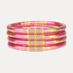 NEW BUDHAGIRL koi all weather bangles in rose